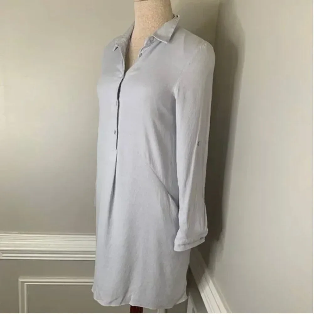 Jade Long Sleeve Popover Roll Tab Sleeve Tunic Lined Dress Size Small - Picture 4 of 9